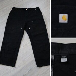 Carhartt B01 BLK Double Knee Men's 40 X 30 Dungaree Vintage USA Union Work Pants